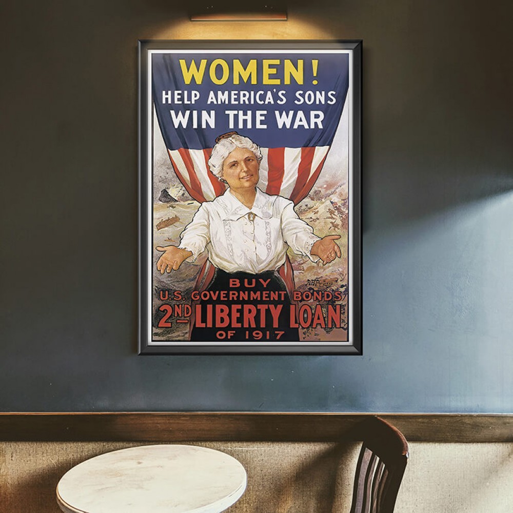 Vintage poster Helfen Sie amerikanischen Söhnen, den Krieg zu gewinnen